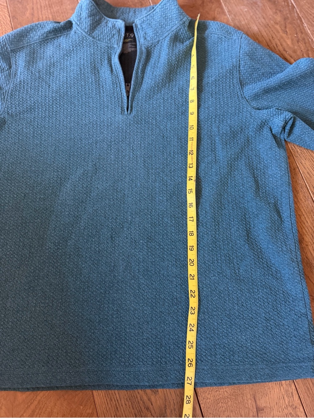 Blue Teal Quarter-Zip Pullover Casual Outdoors Men’s XL - Picture 4 of 8